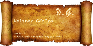 Waltner Géza névjegykártya