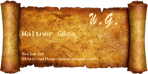 Waltner Géza névjegykártya